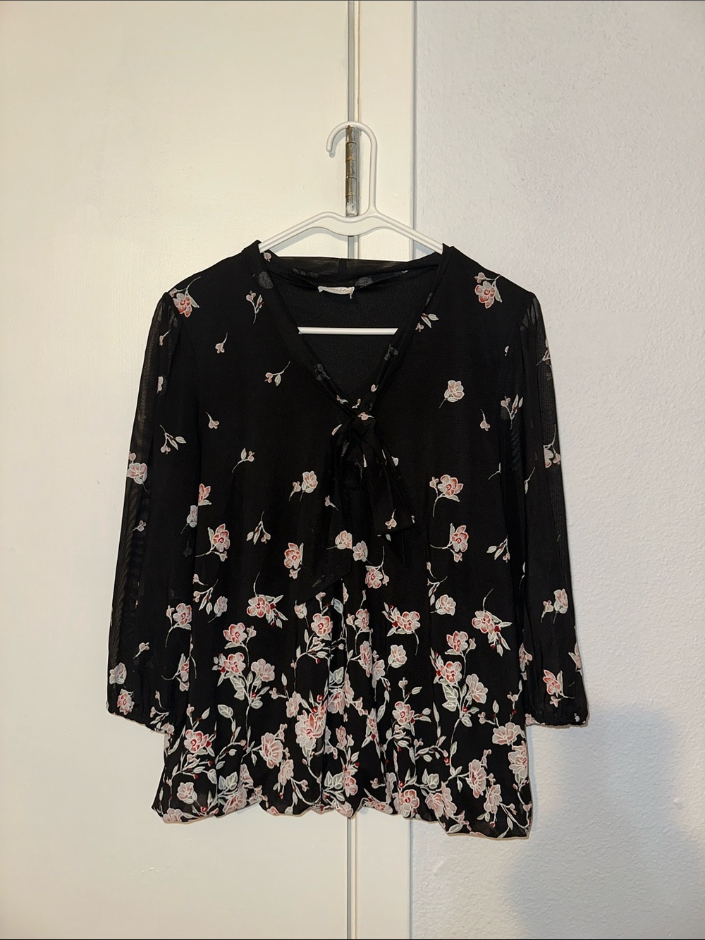 Black Floral blouse
